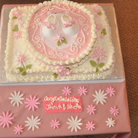 Baby Booties Shower Cake 