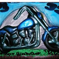 Motorcycle I had a heck of a time trying to get the cake to release from the wilton motorcycle cake pan. All those little details are not a good thing...