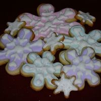 Snowflakes Snowflake sugar cookies. Im will be happy not to have another batch of cookies to decorate for another year!
