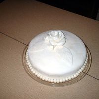 My First Cake This is my first cake done with mmf. It was a practice cake in preparation for my big project coming up. Thanks for looking and....please...