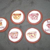 Birthday Teacups These are for my mom's birthday. The cookies are the infamous chocolate rolled cookies with Bailey's Irish Cream MMF on top and...