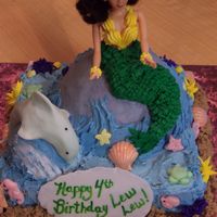 Mermaid Cake This design is from the wilton wonder mold as well as many ideas from this web site! The little girl wanted a mermaid and a dolphin for her...