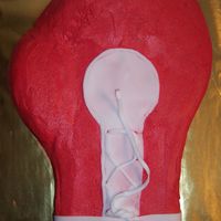 Boxing Glove This is a boxing glove made for a little boy who loves boxing. I was inspired by someone from this site who had done this cake before.