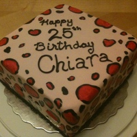 Pink Cheetah Print Cake 