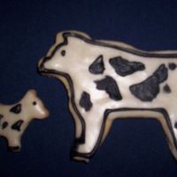 Cow Cookies sugar cookies with royal icing