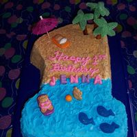 Number 1 Birthday Cake I made this cake for a friend's daughter who was turning One. Wilton Number One cake pan with buttercream icing. The letters for the...