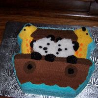 Baptism Cake - Noah's Ark I made this cake for my niece's baptism. White/chocolate marble cake with buttercream icing. Thanks for looking.