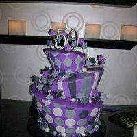 50Th Birthday Cake First attempt at a topsy turvy cake. Inspiration from another cake here on CC that I can't seem to find again to give credit...