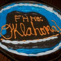 Cookie Cake Cookie Cake from my high school musical, Oklahoma. The rope is fondant.