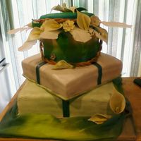 Birthday the cake was made for a sweet 16. it was vanilla choc chip with swiss mer. choc buttercream. the fondant on the bottom layer began to crack...