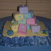 Baby Shower Cake baby blocks