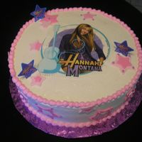 Hannah Montana Cake made w/edible image and fondant cutouts.TFL