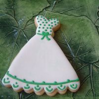 Dress Gown Cookies no fail cookie with mmf base. details in modified royal.