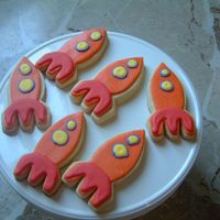 Rocket Ship Space Cookies no fail cookie with mmf base. details in modified royal. cookies made to go with Buzz Lightyear Space cake as favors. Packaged with the...