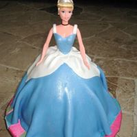 Cinderella Wondermold Cake Girl made for a friend's daughter. my second cinderella cake. mmf icing. bodice also done in fondant.