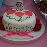 Strawberry Balloons I'm a beginner @ cake decorating, but here's my first attempt at playing with fondant for my daughter Veronica's 3rd...