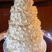 Rose Petal Wedding Cake Loved making this: 10" (carrot), 8 " (vanilla sponge), 6 & 4" (chocolate sponge) with white chocolate frosting (filling...