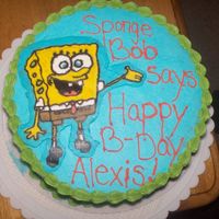 Spongebob Birthday Cake This was a birthday cake for my bestfriends 2 year old daughter who is in love with spongebob. This was also my first fbct and as you can...