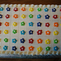 Retirement Sheet Cake, Colorful Flowers 