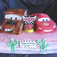 Cars Cake All sculpted cake with fondant.