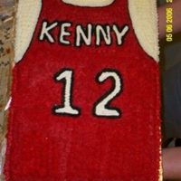 Jersey Cake A basketball Jersey cake that was complimented with a 3d basektball.