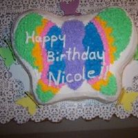 Butterfly Cake Wilton Butterfly cake pan. This went with the butterfly cupcakes. Iceing is buttercream and butterflys are made from gumpaste with wilton...