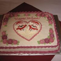 Snow In Love made this for my Best friend's December Bridal Shower. The snowmen are marshmellow suckers that I found at the store.