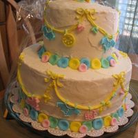 1St Stacked Cake This baby shower cake was my first ever stacked cake.