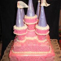 Princess Castle Cake This was made for a little girls 3rd b-day. She had a Princess party.