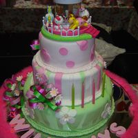 Hello Kitty 3 Tier Cake Made for my daughter's 4 th birthday.