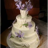 Orchid Wedding Cake made in May, 2005