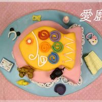 Fish Birthday Cake For Arielle 2005.3.20.4" & 6" cake, cut into fish shape.My daughter's nickname is "little fish", so I made this for my...