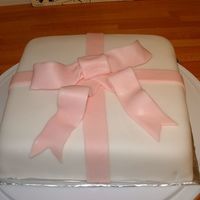 Wilton Class Cake Wilton fondant class gift cake from a class I took in the spring.