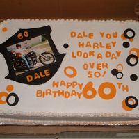 Harley Birthday Cake Almond sourcream poundcake with buttercream frosting and fondant accents.