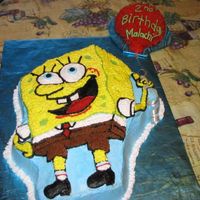 Spongebob Cake! I have use the Spongebob cake pan to make the cake and up above I have used the 3D ball cake pan to make a balloon. It's with...
