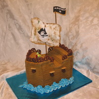 Pirate Ship Cake wish I'd had more time for detail on this one. thanks for all of the inspiration from here!