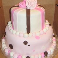 Pink Birthday Very similar to a cake from the pink cake box bakery. The customer sent me the photo and asked for the bow to be removed and the number 50...