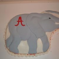 Alabama ~ Roll Tide BUTTERCREAM ICING WITH FONDANT