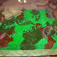 Camouflage 1/2 sheet order for my customer's son being deployed.