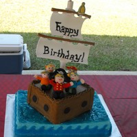 Pirate Cake Customer requested a cake inspired by the 2010 Wilton yearbook Birthday on the Bounty Cake. This cake was very involved, and required a lot...