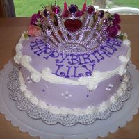 Princess Lily Cake buttercream, with fresh flowers