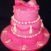 Little Princess Dress-Up Cake covered in Marshmellow fondant. I love the "Durable Cake for 3Dand Wedding Cakes" recipe from CakeCentral. The shoe was a...