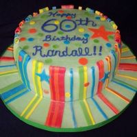 Fonant Covered 12"x6" Birthday Cake This cake ended up being a "large" cake! It was only two layers, but I cut each in half and put a thick layer of raspberry...