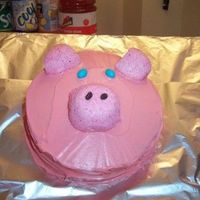 Pig This is a two layer strawberry cake, w/ strawberry frosting. The nose and ears is a snowball cake, eyes are gum balls, and nostrils are...