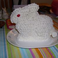 Bunny Cake This was my first attempt at using a mold cake pan. I'm really happy how it turned out.
