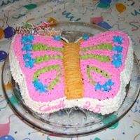 Butterfly Cake This is the cake, I helped my mom make for my bday! I baked it in one of those Hamilton Beach Silicone Butterfly Cake Pans. I used my star...
