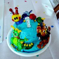 Baby Einstein Character Smash Cake This was the matching smash cake for the caterpillar cake-this was my first attempt at sculpting with fondant. The characters were SO MUCH...