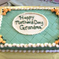 Grandma's Cake All Buttercream with fondant roses.
