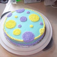 My 1St Cake Ever! Basic 9" cake frosted with BC. I am planning on making my daughter's birthday cake this year and I thought I better get some...