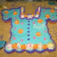 Hawaiian Cupcake Birthday Cake I made this creation for 2 friends who shared birthdays close to one another. They loved Hawaii, and one of their friends threw a Hawaiian-...